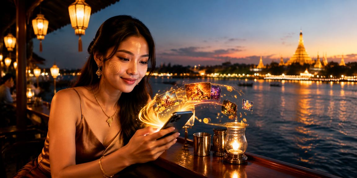 မိုဘိုင်းဖုန်းတွင် စလော့ကစားနေသည့် မြန်မာ အသုံးပြုသူ
